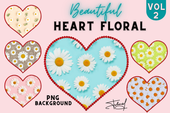 6 Beautiful Heart Floral Bundle Vol 2