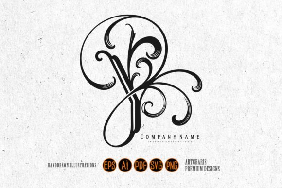Beautiful Flourish Floral Y Emblem