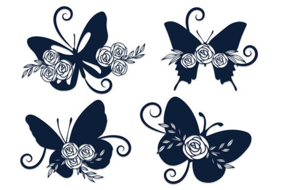 Butterfly Tattoo Christmas Floral