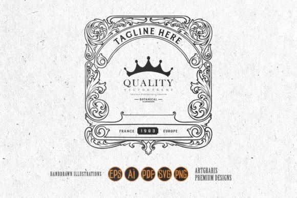 Classic Flourish Badge Label Swirl SVG
