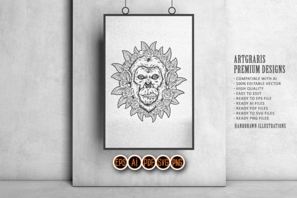 Floral Fiesta with Scary Monkey Muertos