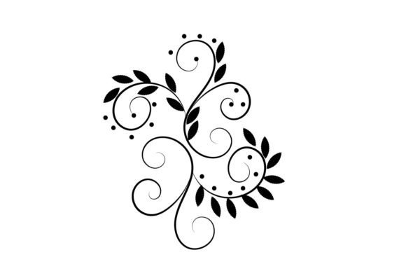 Floral Swirl Leaf Ornament