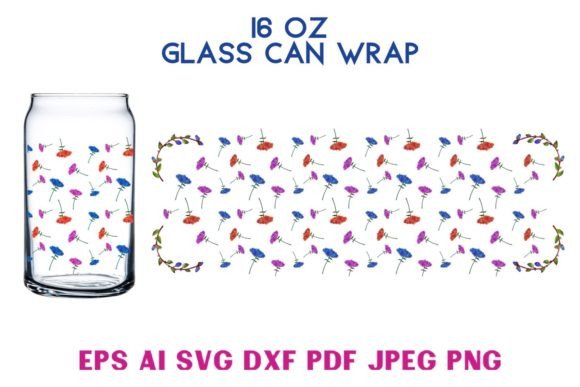 Floral Wedding Birthday Glass Wrap