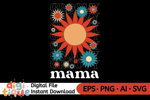 Groovy Mama Retro SVG PNG