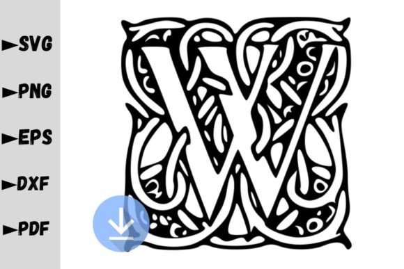 Monogram Letter W: Ornate, Vintage, Ready for Real Embroidery