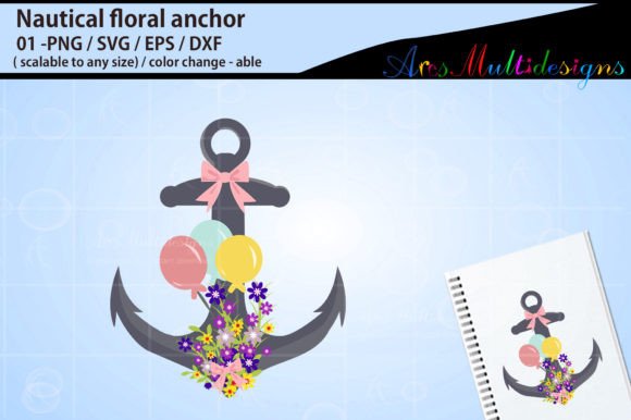 Nautical Floral Anchor
