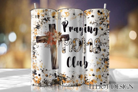 Praying Moms Club Floral Tumbler