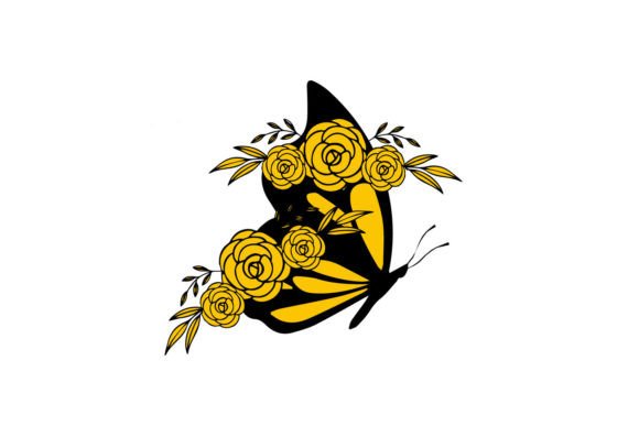 Rose Floral Butterfly