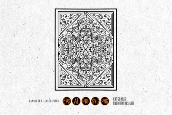 Vintage Elegant Frame Floral Flourish