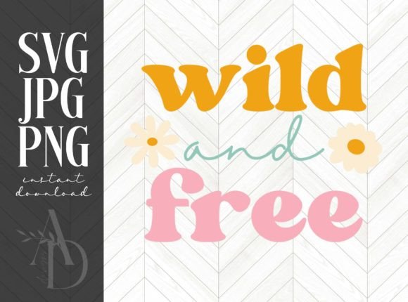Wild and Free Floral Word Design