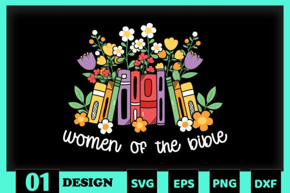 Woman of the Bible Book Floral